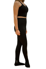 Lade das Bild in den Galerie-Viewer, Cozy Gold IrishDance Leggings, See-Proof dark black